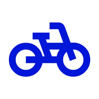 a blue bike on a black background